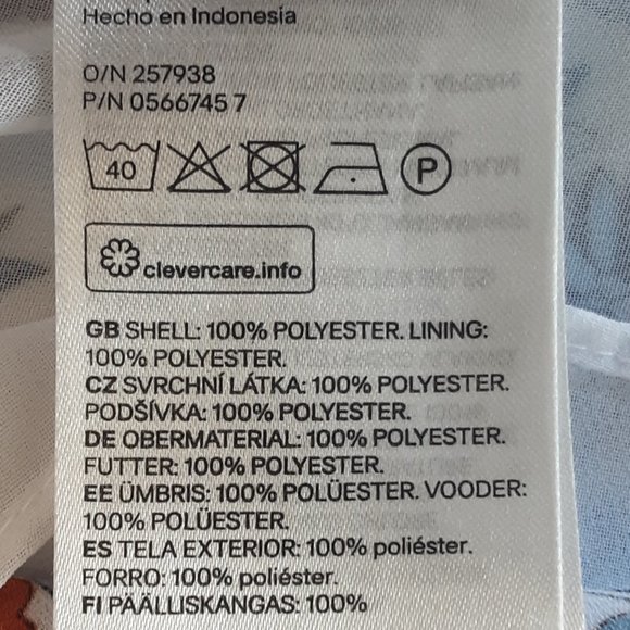 H&M Lined Flowy Cami | White with Blue Rust Flowers | Size 4 - Picture 10 of 10